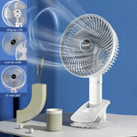 Quạt Tích Điện Để Bàn Gấp Gọn Super, Quạt Kẹp Super 3 Tốc Độ Gió Siêu Tiện Lợi