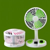 Quạt tích điện để bàn gấp gọn có đèn LED KC-5811
