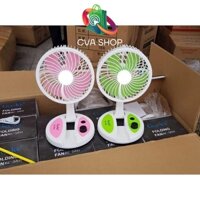 Quạt tích điện để bàn gấp gọn có đèn LED KC-5811