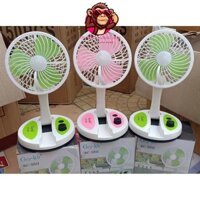Quạt tích điện để bàn gấp gọn có đèn LED KC-5811