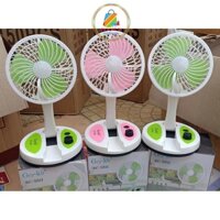 Quạt tích điện để bàn gấp gọn có đèn LED KC-5811