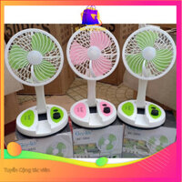 Quạt tích điện để bàn gấp gọn có đèn LED KC-5811