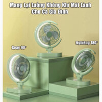 #Quạt Tích Điện Để Bàn Gấp Gọn Có Đèn Led Công Suất Lớn 3 Chế Độ Gió Hình Mặt Trăng Tiện Dụng - Quạt Mặt Trăng Đa Nă