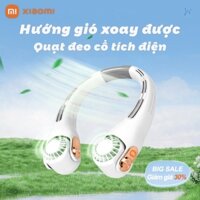 Quạt tích điện đeo cổ xiaomi gió mát quạt treo cổ mini hướng gió xoay được sạc usb