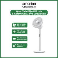 Quạt tích điện đối lưu Xiaomi Smartmi Gen 3 Pro – Tích điện 24h, động cơ không chổi than DC, tạo gió 3D hiện đại (Bản Qu