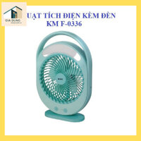 Quạt tích điện F0336 quạt sạc tích điện để bàn có đèn led 3 chế độ gió pin 4500Mah dùng liên tục 8h tặng dây sạc 5W