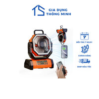 Quạt tích điện F6 Dung Lượng Pin 20000mAh, có đèn pin dự phòng,Tuapin động cơ Làm lạnh nén, Sạc Điện Thoại, Điều Khiển T