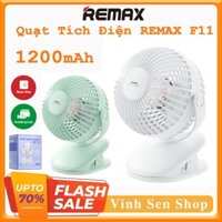 Quạt tích điện kẹp bàn Remax F11 - 3 chế độ gió cực mát - Pin sử dụng đến 4H - Gọn nhẹ dễ dàng mang theo