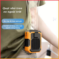 .Quạt tích điện kiêm Sạc dự phòng 6000 Mah đeo cổ, cầm tay, đeo thắt lưng cao cấp kết hợp đèn pin.(9496 )