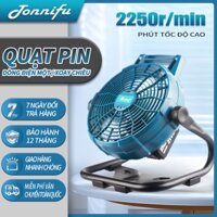 Quạt Tích Điện Loại Lớn Tonnifu Gió Mạnh DS-918, Chân Pin Phổ Thông, Điều Chỉnh Tốc Độ Vừa Sạc Vừa Sử Dụng Pin Hiệu Quả