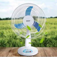 Quạt tích điện Mickey kèm 2 bình tích điện TD 9103,9104 có cổng  sạc USB, màu xanh, cam trang nhã .