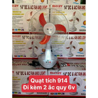 Quạt tích điện Mickey TD-914 - chạy 2 bình ắc quy