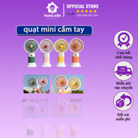 Quạt tích điện mini cầm tay, quạt cầm tay mini có đế để bàn, nhỏ gọn, tiện lợi, sạc usb thông minh- gia dụng trung kiên