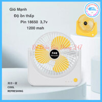 Quạt tích điện mini cao cấp sử dụng 3-6h có 3 mức gió nhỏ gọn dùng cho cá nhân trẻ nhỏ đi học đi làm quạt sạc điện min