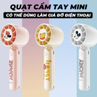 Quạt Tích Điện Mini Để Bàn Disney H18 - Quạt Mini Cầm Tay Để Bàn Nhỏ Gọn Mini Dễ Dàng Mang Theo HÀNG HOT 2024
