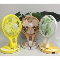 Quạt tích điện Mini Fan JR 5580 NPN, pin khỏe, hoạt động trong vòng 8 tiếng, có đèn ngủ, dùng để bàn, mang đi du lịch,..