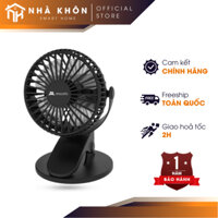 Quạt Tích Điện Mini Mocato Air M503 Để Bàn, Kẹp Tiện Lợi - Pin Dùng 16 Giờ, 3 Chế Độ Gió - Bảo Hành 12 Tháng