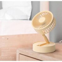 Quạt Tích Điện Mini Quạt Để Bàn Gấp Gọn Tiện Dụng 3 Cấp Độ , Siêu Mát- Sạc USB Fan A9 - Vàng