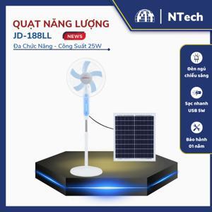 Quạt tích điện năng lượng mặt trời Jindian JD-188LL