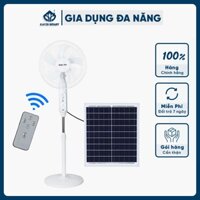 Quạt Tích Điện Năng Lượng Mặt Trời Điện Máy Xanh Jindian S188 - 20W Có Đèn Sạc Cổng USB Dùng NLMT Hoặc Điện Nguồn