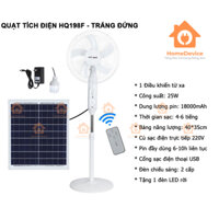 Quạt Tích Điện Năng Lượng Mặt Trời Điều Khiển Từ Xa Tặng Bóng Đèn Led - Home Device