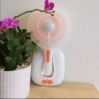 Quạt tích điện Ông Tây có đèn chiếu sáng - Quạt mini - Tích hợp sẵn USB để sạc pin cho điện thoại, Móc treo quạt