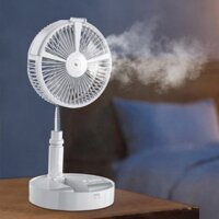 Quạt Tích Điện Phun Sương HS9: Điều Khiển Từ Xa, Chế Độ Xoay 360°, Gấp Gọn Tùy Chỉnh Độ Cao, Phun Sương, Đèn Ngủ 2 chế Đ