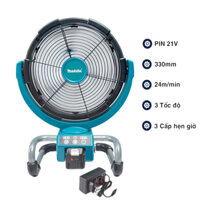 Quạt tích điện pin kmax chân pin makita phổ thông mẫu mới nhất, 3 cấp độ gió, chân pin phổ thông