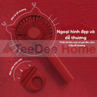 Quạt tích điện quạt cầm tay mini 5 cấp độ gió, quạt tích điện mini dễ thương, quạt cầm tay mini sạc điện, quạt điện mini