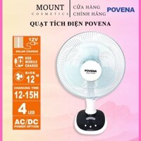 Quạt tích điện quạt cây POVENA PVN-5612 Có Đèn Led Cổng Sạc USB Siêu Mát. Dung Lượng Pin Lớn, Bảo Hành Chính Hãng 12T