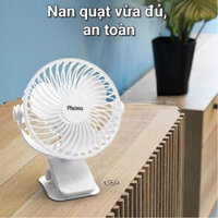 Quạt Tích Điện, Quạt Kẹp Xe Đẩy, Quạt Để Bàn, Quạt Xoay 360, 3 Tốc Độ Gió, Đa Năng, Nhỏ gọn