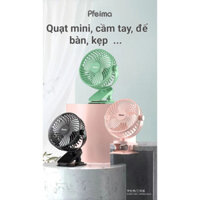 Quạt tích điện, Quạt kẹp xe đẩy cho bé PFEIMA , Quạt đa năng, xoay 360 độ, ba tốc độ gió, cực mát