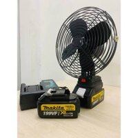 quạt tích điện, quạt mini cầm tay chạy pin makita  chân pin phổ thông, loại xịn rất mát