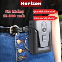 Quạt tích điện quạt mini cầm tay pin khủng dùng lâu 30H, Quạt đeo hông quạt đeo cổ mini cầm tay tích điện pin trâu HO3