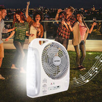 Quạt tích điện, sạc, loa đa năng 6 trong 1 ND-588