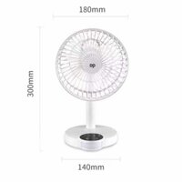 Quạt tích điện sạc pin để bàn DP 7626 có đèn led siêu mát tốc độ gió mạnh mẽ -Đẹp