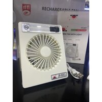 Quạt tích điện sạc pin mini để bàn JR 8001 có đèn led mạnh mẽ [Cực rẻ]