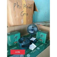 Quạt Tích Điện SUPER Gấp Gọn, Quạt Mini Để Bàn Xoay 180 Độ, 3 Tốc Độ Gió, Cổng Sạc USB, Pin 1200mAh - XANH