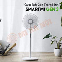 Quạt Tích Điện Thông Minh Smartmi Gen 3 – Tích điện 20 giờ, Ion âm khử mùi, khử khuẩn, thanh lọc không khí, động cơ không chổi than chống ồn (Bản Quốc tế)