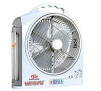 Quạt tích điện và đèn sạc Honjianda HJD-FL 203 - 2 bình - Hàng chính hãng