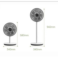 Quạt Tích Điện Xiaomi Keheal F4 Model 2023 mát dễ chịu cánh quạt 2 tầng độ ồn thấp động cơ không chổi than BH 12 tháng