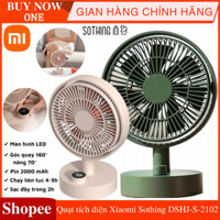 Quạt tích điện Xiaomi Sothing DSHJ-S-2102, thiết kế nhỏ gọn, pin 4-5 tiếng, điều chỉnh gió tiện lợi