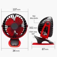 Quạt tích điện YOOBAO-6400MAH dạng kẹp hàng chuẩn công ty