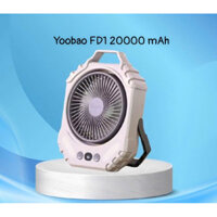 Quạt tích điện YOOBAO FD1 dung lượng 20000 mAh 3 chế độ đèn, 3 chế độ gió thích hợp picnic, camping