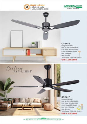 Quạt trần 3 cánh Andora AN-QT-5016