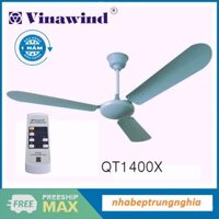 Quạt Trần 3 Cánh Nhôm Vinawind có điều khiển từ xa Điện Cơ Thống Nhất QT1400-X chính hãng