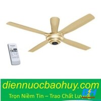 Quạt trần 4 cánh màu vàng ánh kim Ti ngắn Panasonic F-56MPG-GO