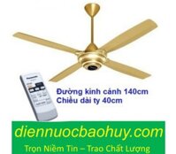 Quạt Trần 4 Cánh Màu Vàng Ánh Kim 59W Panasonic Ti Dài F-56MZG -GO