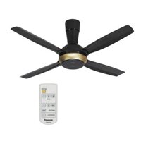 Quạt trần 4 cánh, Quạt Panasonic F-56XPG màu đen, 3 cấp độ gió, điều khiển từ xa tiện lợi, tiết kiệm năng lượng, nhỏ gọn