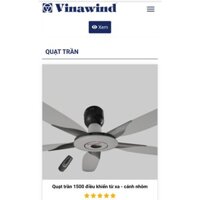 Quạt trần 5 cánh Vinawind Điện Cơ Thống Nhất.